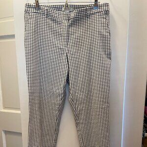 Rachel Zoe Classic Black & White Checked Skinny Leg Pants, Size 12
